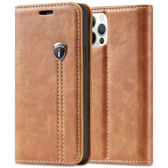 Handytasche für iPhone12 Mini Flipcase Braun