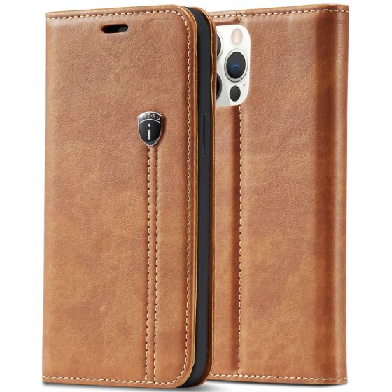 Flipcase für iPhone12 Pro Max Handytasche Braun