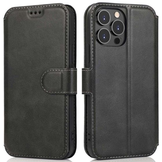 Handytasche für iPhone 14 Pro Flipcase Schwarz