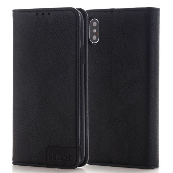 Flipcase für Apple iPhone X Handytasche Schwarz 
