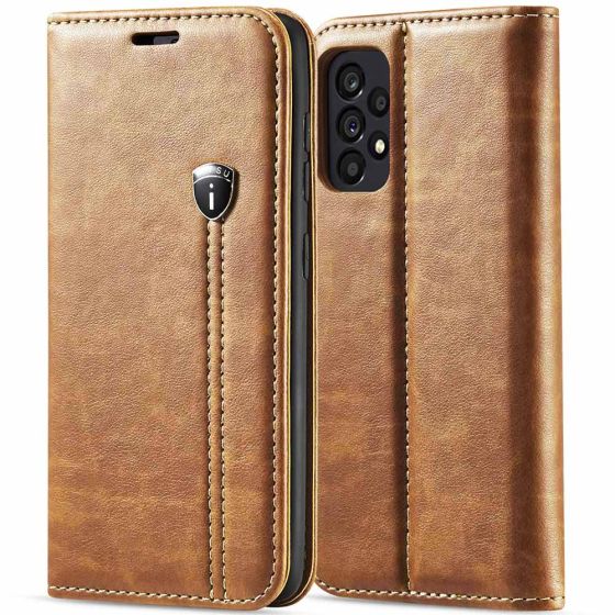 Handytasche für Samsung Galaxy A33 5G Flipcase Braun