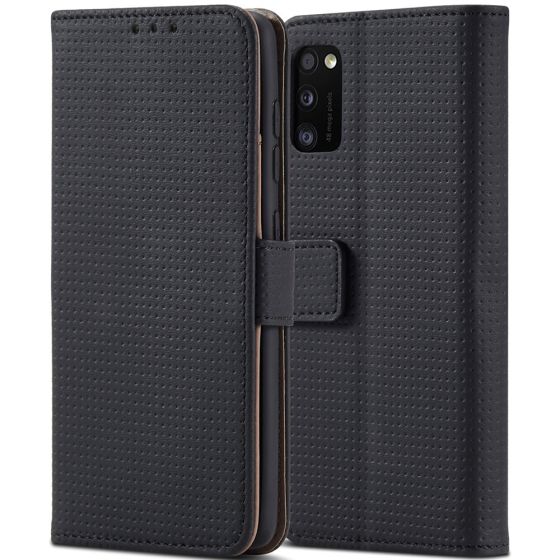 Handytasche fuer Samsung Galaxy A41 Flipcase in Schwarz