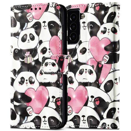 Handyhülle für Samsung Galaxy S22 Flipcase mit Panda Motiv