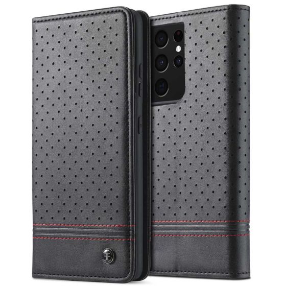 Flipcase für Samsung Galaxy S22 Ultra Handytasche Schwarz