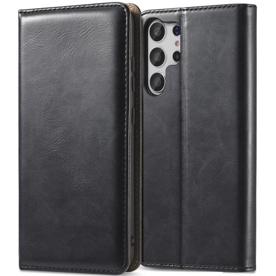 Handytasche für Samsung Galaxy S25 Ultra Hülle Flipcase Schwarz