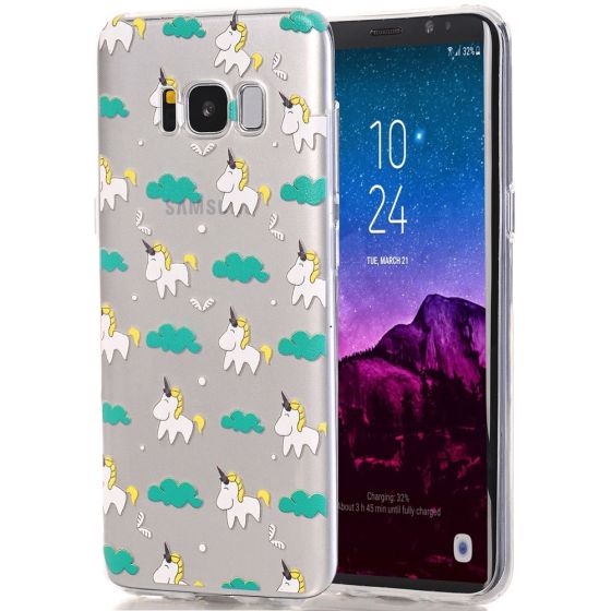 Silikon Hülle für Samsung Galaxy S8 Plus mit Einhorn Motiv