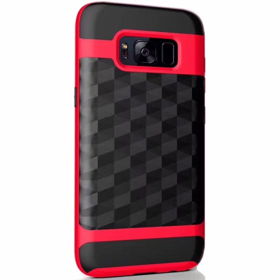 Silikonhülle für Samsung Galaxy S8 in Carbon-Rot | Versandkostenfrei