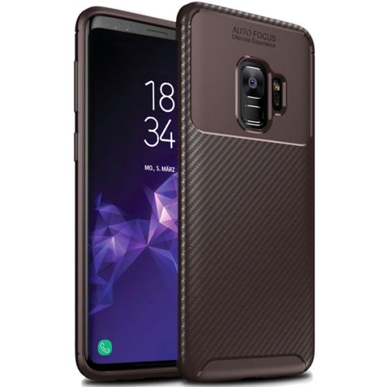 Carbon Hülle für Galaxy S9 in Braun | handyhuellen-24.de | Ohne Versandkosten | handyhuellen-24.de