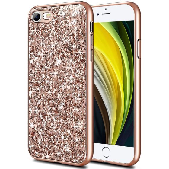 Glitzer Hülle für Apple iPhone SE 2020 Glitter Case Roségold