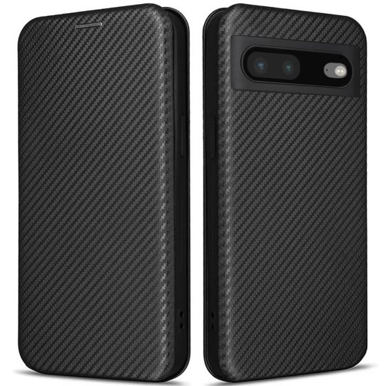 Handytasche für Google Pixel 7 Hülle Carbon Schwarz