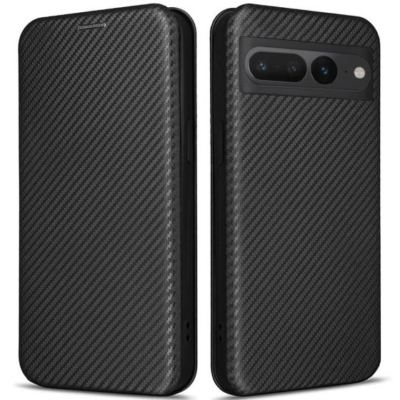 Handytasche für Google Pixel 7 Pro Hülle Carbon Schwarz