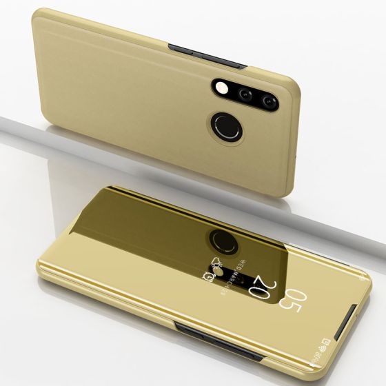Handyhülle für Huawei P30 Lite - Spiegel Flip Case - Gold