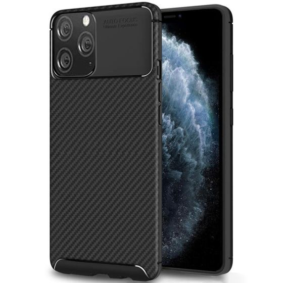 Carbon Case für iPhone 11 Pro Max Handyhülle Schwarz