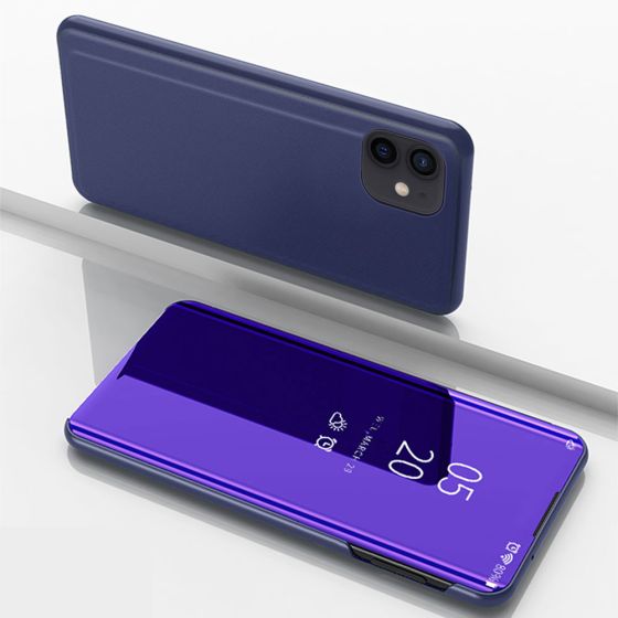 Spiegel Handyhülle für Apple iPhone 12 Flipcase in Violett