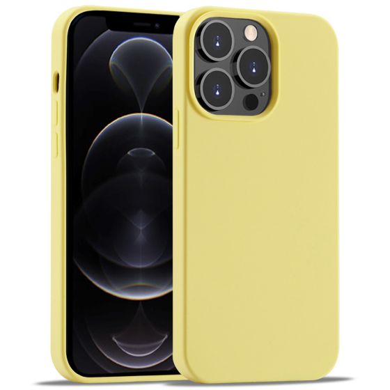 Handyhülle für Apple iPhone 12 Pro Silikon Case Gelb