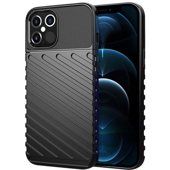 Robuste Handyhülle für Apple iPhone 12 Pro Outdoor Case Schwarz