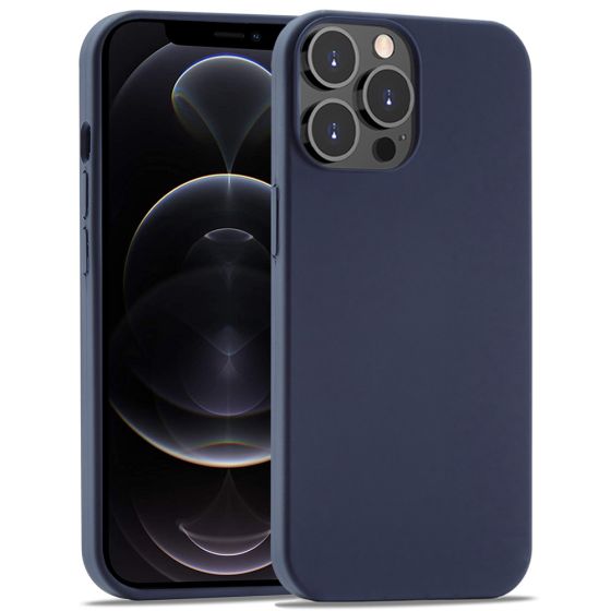 Handyhülle für Apple iPhone 12 Pro Silikon Case Kobaltblau