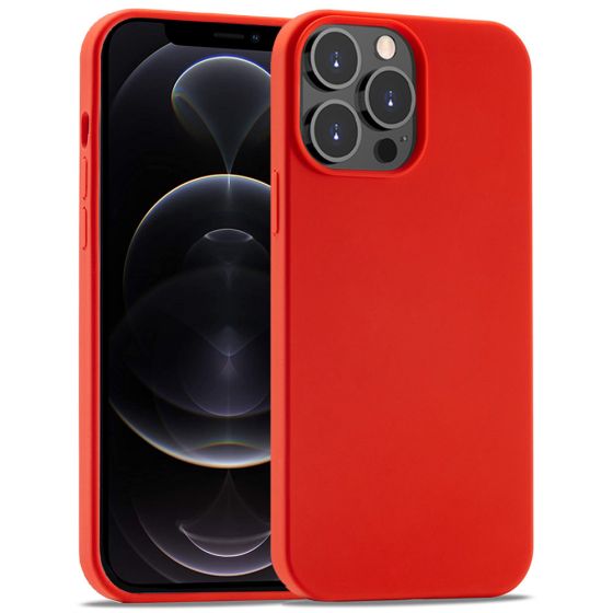 Handyhülle für Apple iPhone 12 Pro Silikon Case Rot