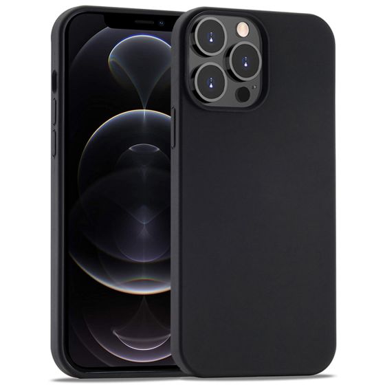 Handyhülle für Apple iPhone 12 Pro Silikon Case Schwarz