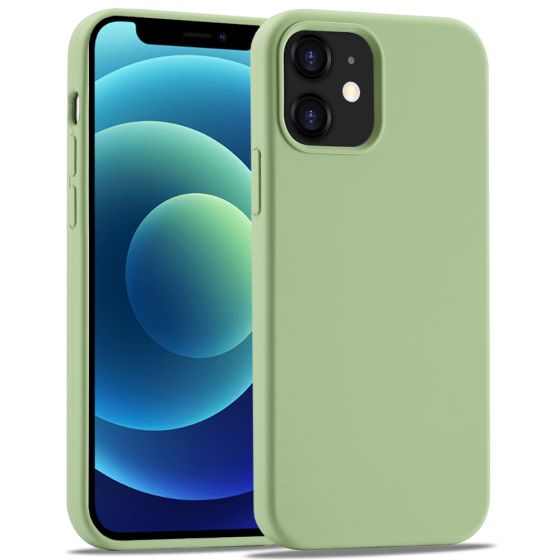 Handyhülle für Apple iPhone 12 Silikon Case Matcha Grün