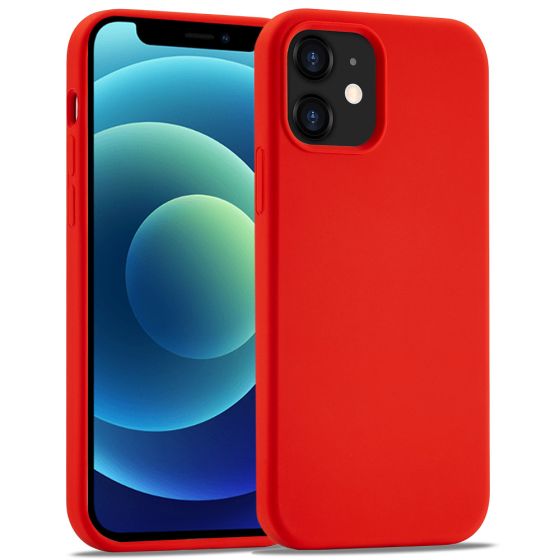 Handyhülle für Apple iPhone 12 Silikon Case Rot