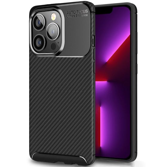 Carbon Hülle für iPhone 13 Pro Max Case Schwarz