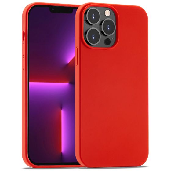 Handyhülle für Apple iPhone 13 Pro Max Silikon Case Rot