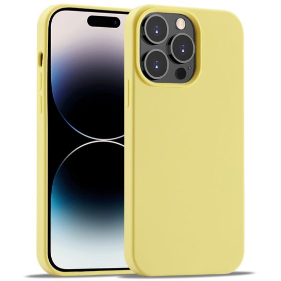 Handyhülle für Apple iPhone 14 Pro Max Silikon Case Gelb