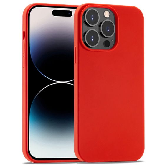 Handyhülle für Apple iPhone 14 Pro Max Silikon Case Rot