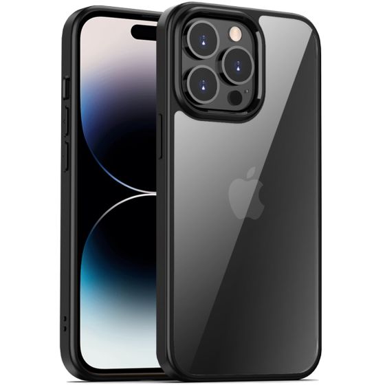 Transparente Schutzhülle für iPhone 14 Pro Max Case mit schwarzen Rahmen