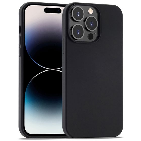Handyhülle für Apple iPhone 14 Pro Silikon Case Schwarz