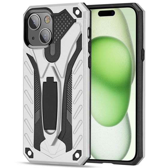 Robuste Handyhülle für Apple iPhone 15 Case Silber