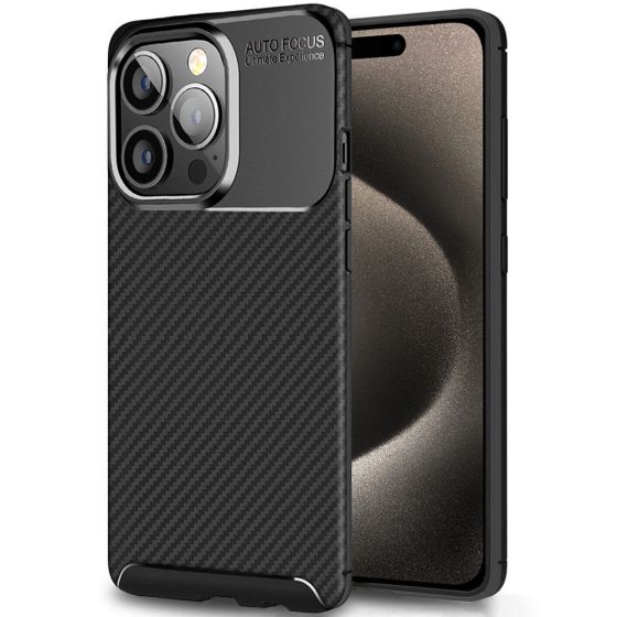 Handyhülle für Apple iPhone 15 Pro Max Case Carbon Schwarz