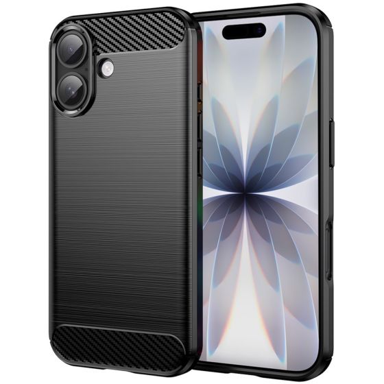 Handyhülle für iPhone 17 Case im Carbon Design Schwarz