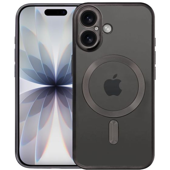 Durchsichtige Schutzhülle für iPhone 17 Hülle Transparent mit schwarzen Rahmen MagSafe kompatibel mit Kameraschutz