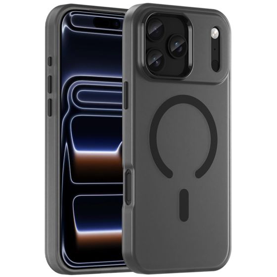 Handyhülle für iPhone 17 Pro Case kompatibel mit MagSafe Matt Schwarz