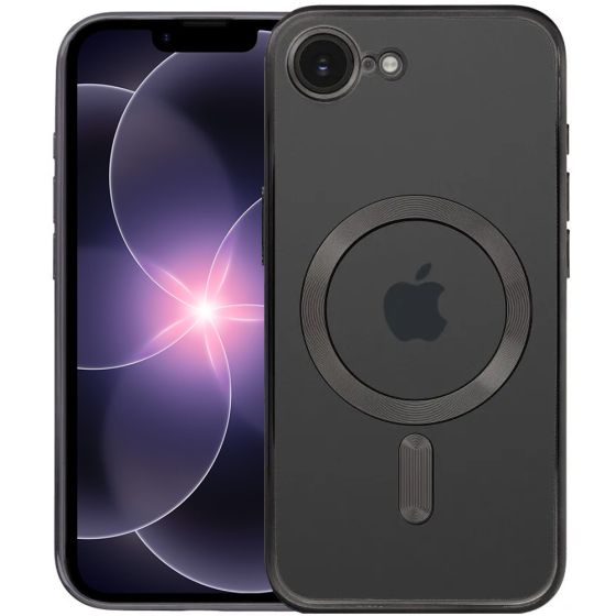 Durchsichtige Schutzhülle für iPhone 17e Hülle Transparent mit schwarzen Rahmen MagSafe kompatibel mit Kameraschutz