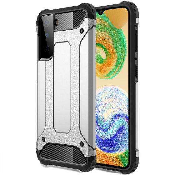 Outdoor Handyhülle für Samsung Galaxy A04s Case Silber