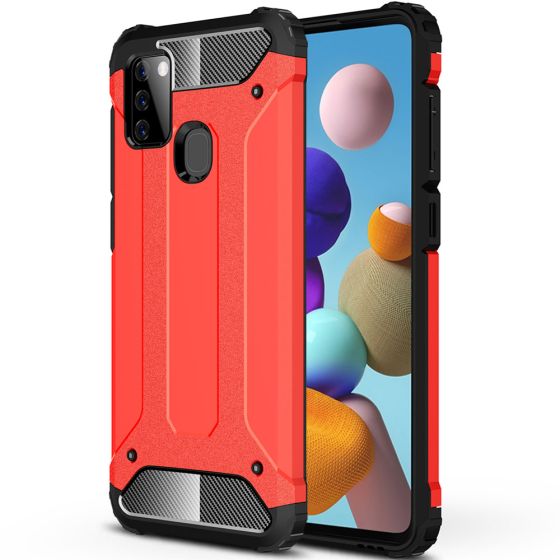 Robuste Outdoor Hülle für Samsung Galaxy A21s Case Rot 