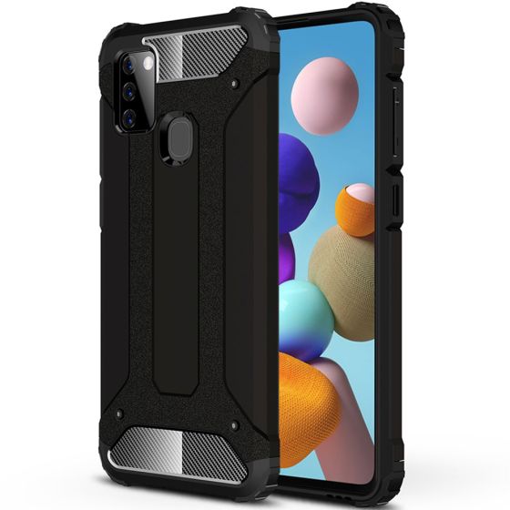 Robuste Outdoor Hülle für Samsung Galaxy A21s Case Schwarz