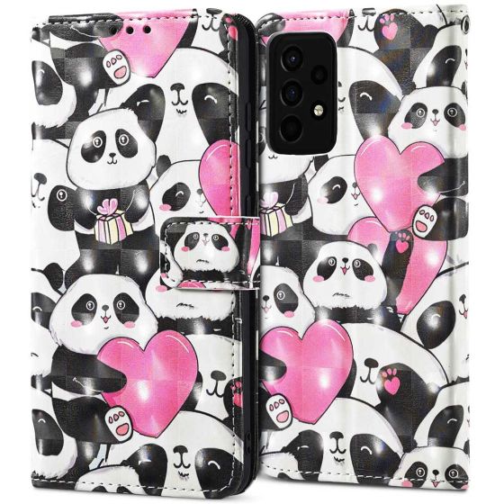 Handytasche für Samsung Galaxy A33 Flipcase mit Panda Motiv