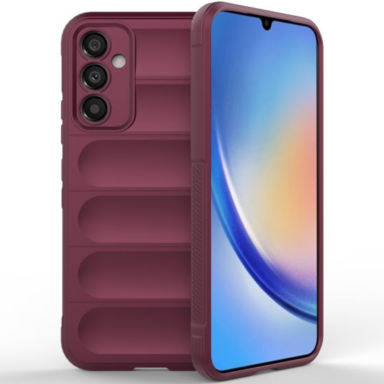 Handyhülle für Samsung Galaxy A34 5G Hülle Case Weinrot Burgund 