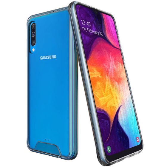 Transparente kristallklare Hülle für Samsung Galaxy A50 Hybrid Case mit weichem TPU-Silikon Rahmen und robuster Rückseite