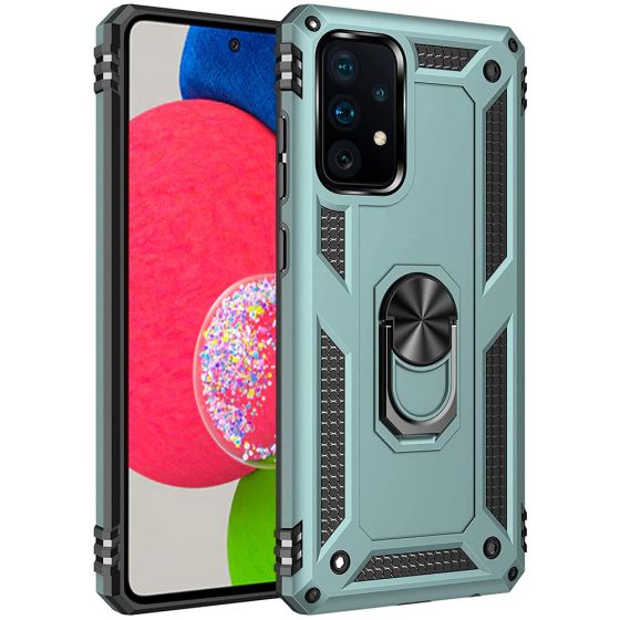 Handyhülle für Samsung Galaxy A52s 5G Case Türkis mit 360° Ringhalter