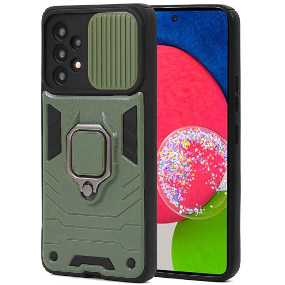 Handyhülle für Samsung Galaxy A52s 5G Armor Case mit Kameraschutz / Kameraabdeckung / Kamera Slider Grün