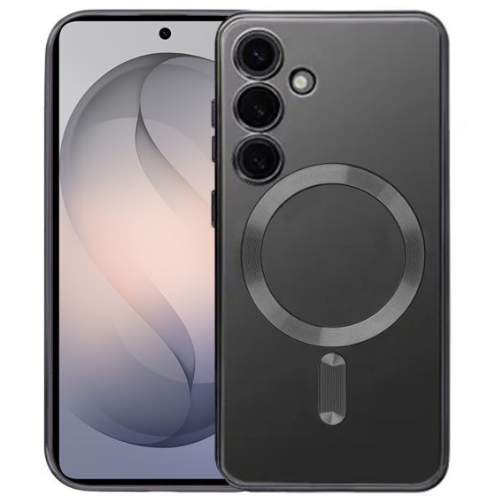 Handyhülle für Samsung Galaxy S26 Plus Hülle mit Kameraschutz MagSafe in Schwarz Case Transparent