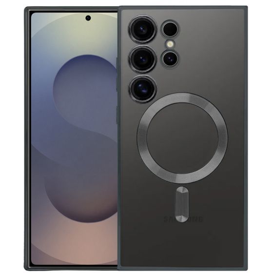 Handyhülle für Samsung Galaxy S26 Ultra Hülle mit Kameraschutz MagSafe in Schwarz Case Transparent