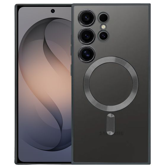 Handyhülle für Samsung Galaxy S26 Ultra Hülle mit Kameraschutz MagSafe in Schwarz Case Transparent