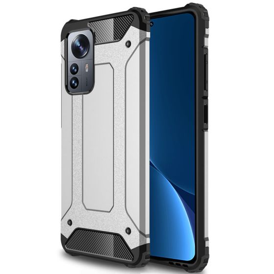 Robuste Handyhülle für Xiaomi 12 Pro Outdoor Case Silber