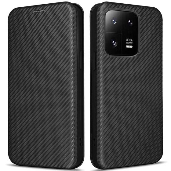 Handytasche für Xiaomi 13 Hülle Carbon Schwarz